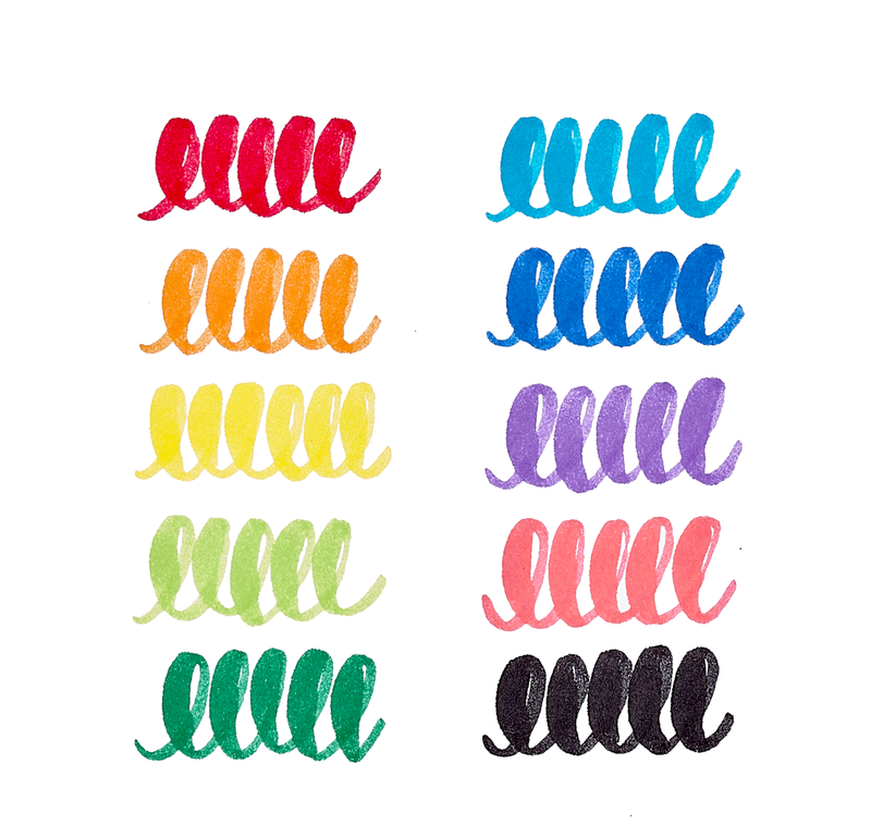 Big Bright Brush Markers (Set of 10) - Ooly