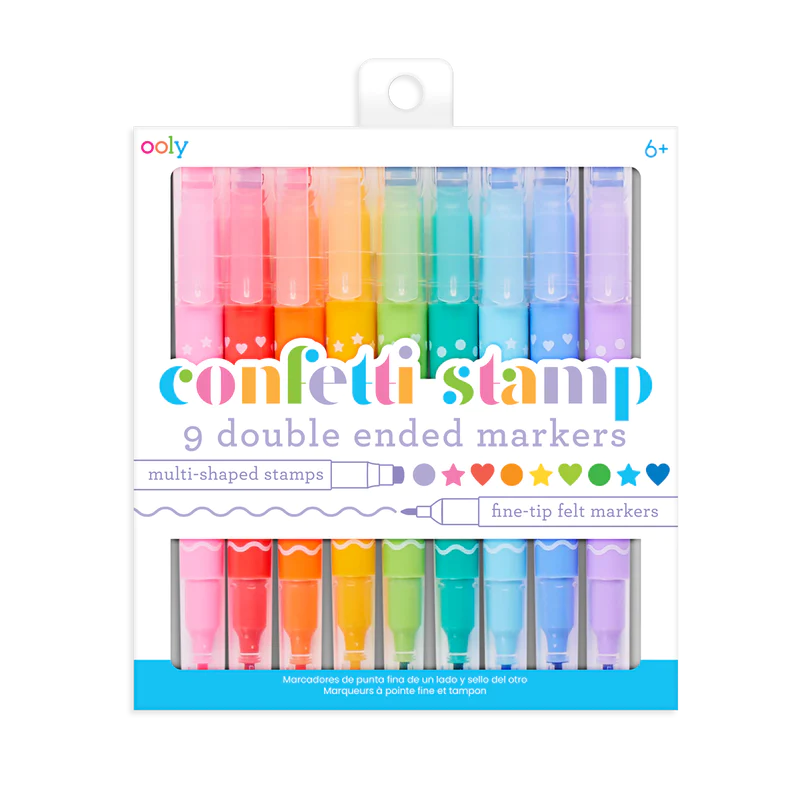 Confetti Stamp Double-Ended Markers - Ooly