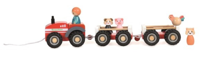 Farm Tractor w/ 2 Trailers - Egmont Toys