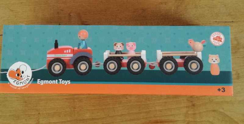 Farm Tractor w/ 2 Trailers - Egmont Toys