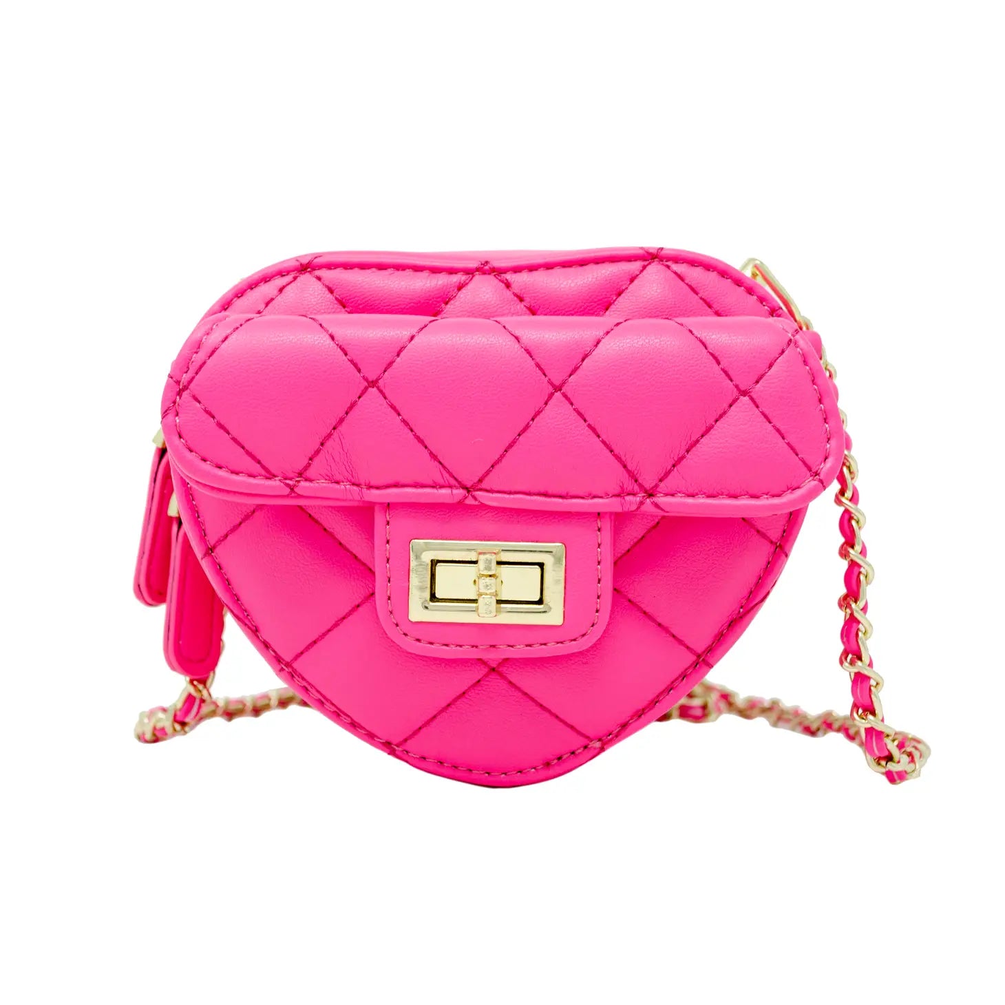 Quilted Heart Crossbody Bag