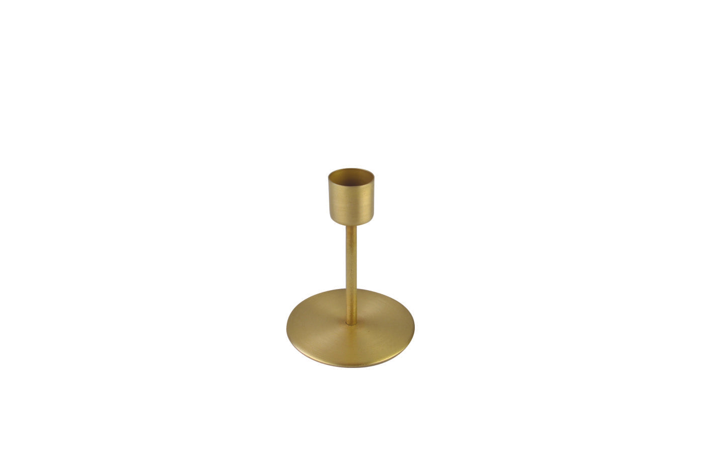 Gold Taper Candle Holder -Medium - Mudpie San Francisco