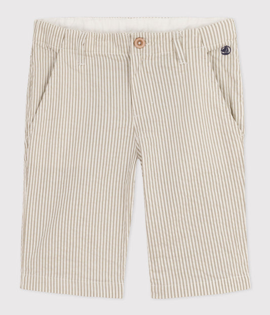 Striped Seersucker Shorts - Petit Bateau