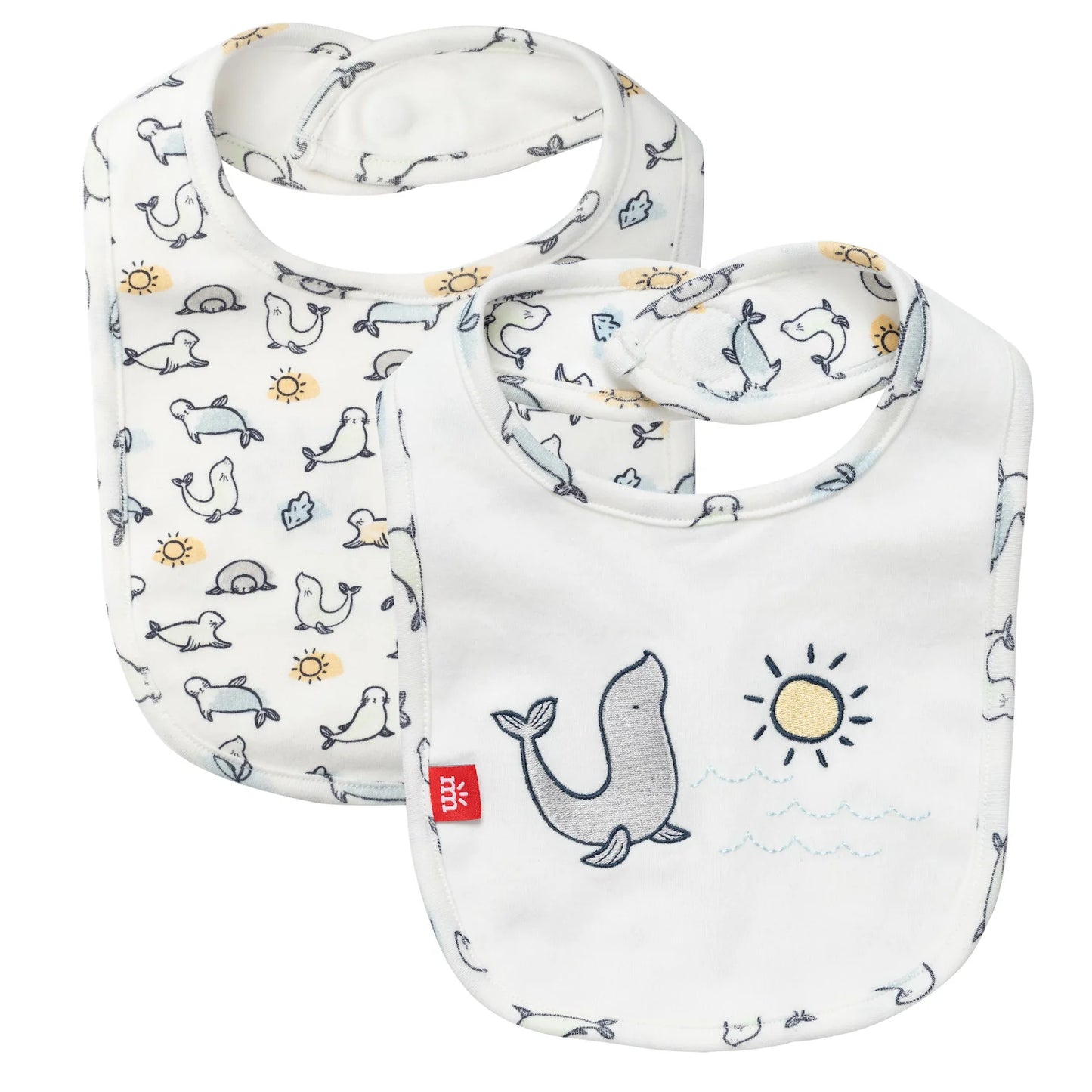 Sealed with a Kiss Reversible Bib - Magnetic Me