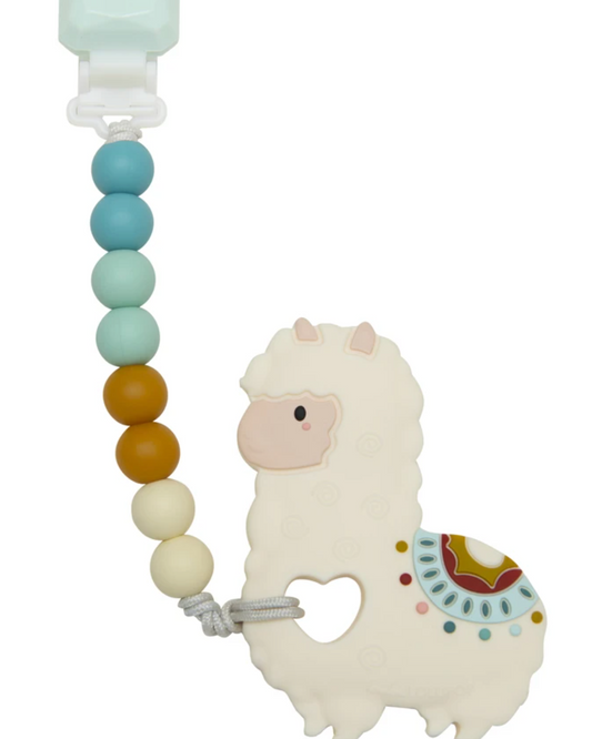 Silicone Teether Llama Gem Set - Loulou Lollipop