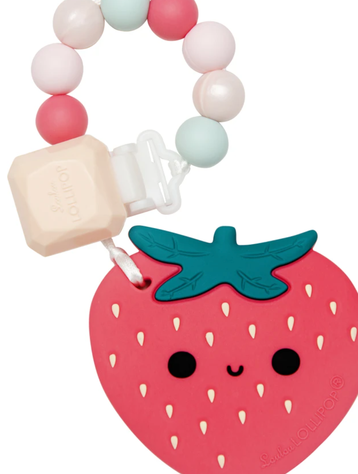 Silicone Strawberry Teether Set - Loulou Lollipop