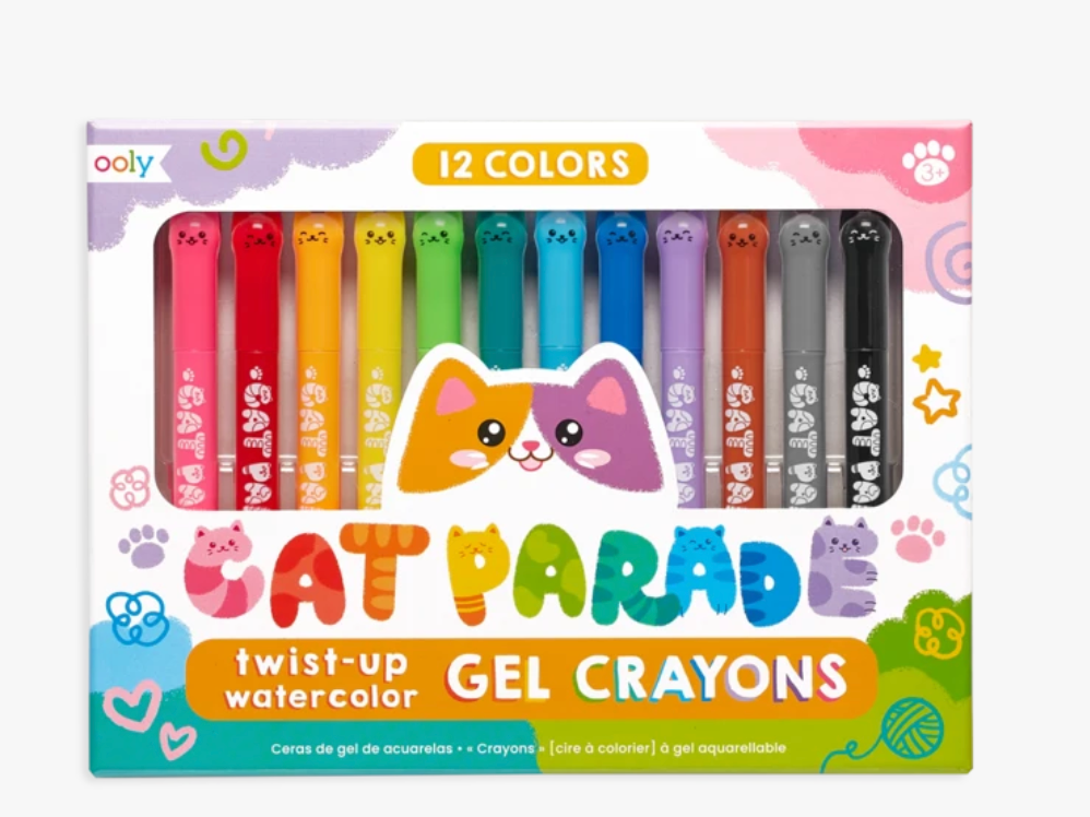 Cat Parade Watercolor Gel Crayons (Set of 12) - Ooly