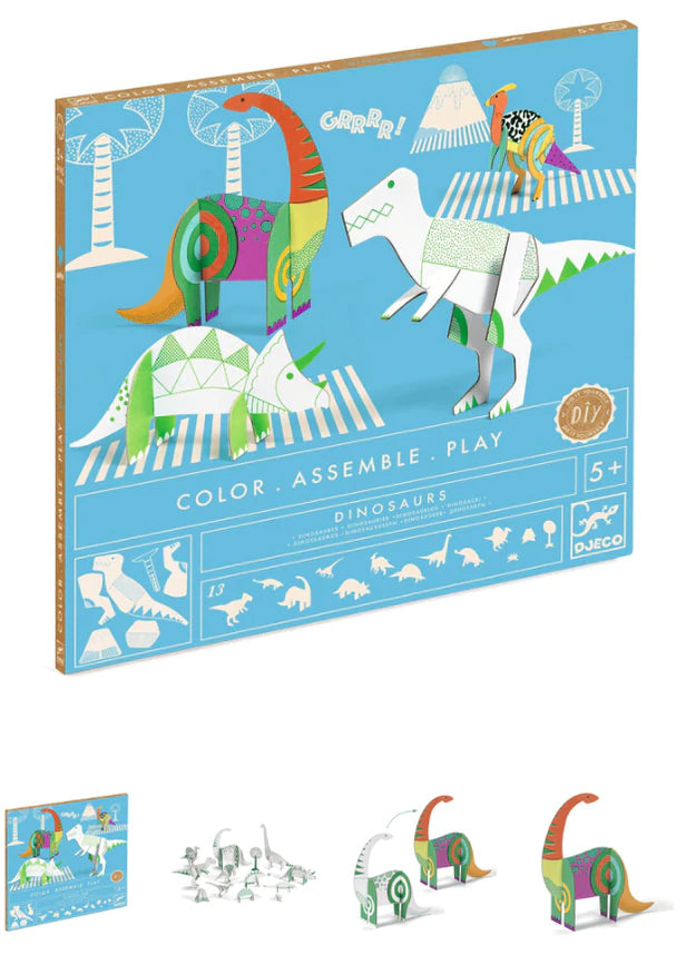 DIY Color, Assemble, Play Dinosaurs - Djeco