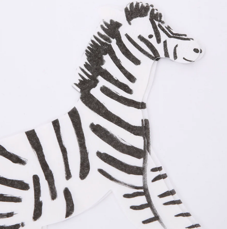 Safari Zebra Napkins - Meri Meri