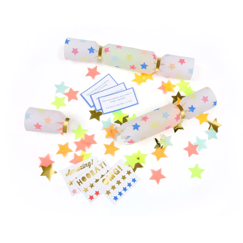 Multicolor Star Confetti Small Crackers - Meri Meri