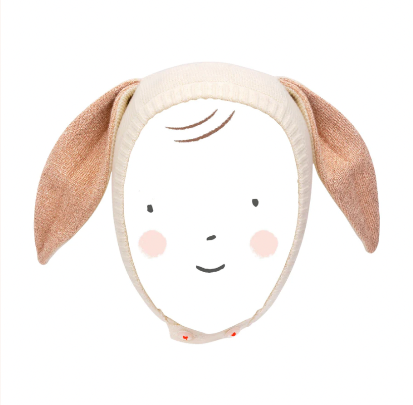 Sparkle Bunny Baby Bonnet - Meri Meri