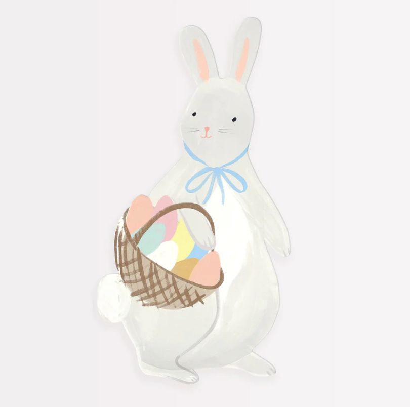 Bunny with Basket Plates - Meri Meri