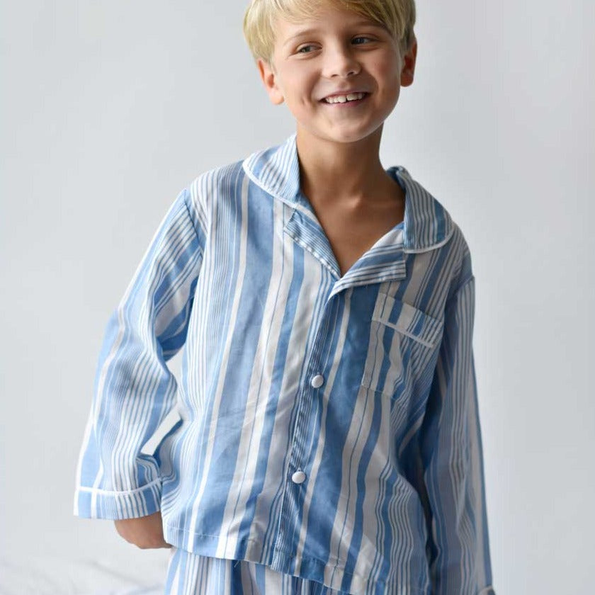 Thomas Boy s Blue White Striped Pajamas Powell Craft