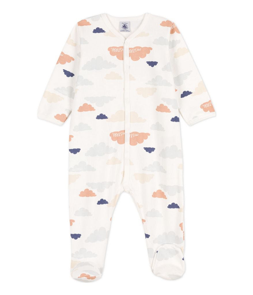 Front Snap Printed Footie - Petit Bateau SP24