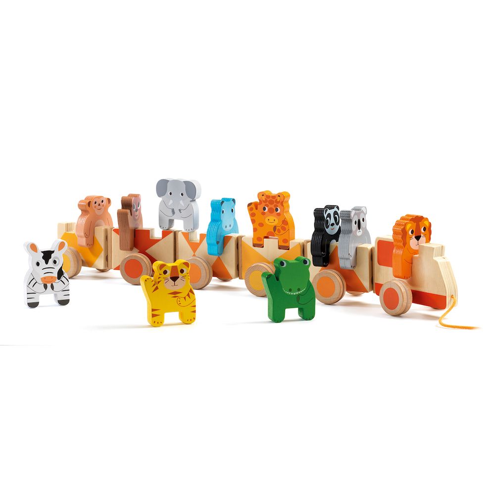 Trainimo Pull Along and Stacking Toy - Djeco