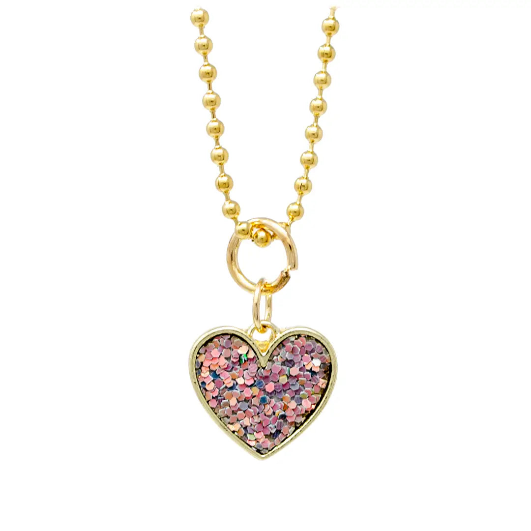 Sparkle Heart Necklace - Zomi Gems