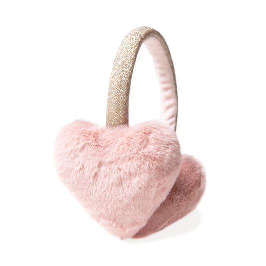 Fluffy Love Heart Earmuffs - Rockahula