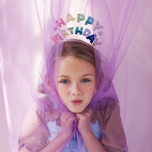 Happy Birthday Glitter Headband - Meri Meri