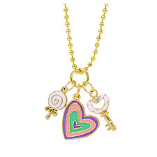 Heart Key & Lollipop Necklace - Zomi Gems
