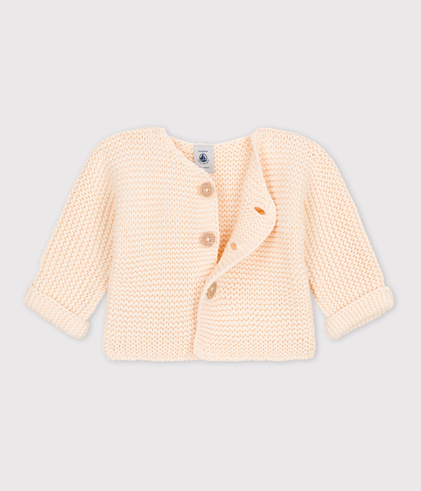 Moss Stitch Button Down Cardigan - Petit Bateau FW24