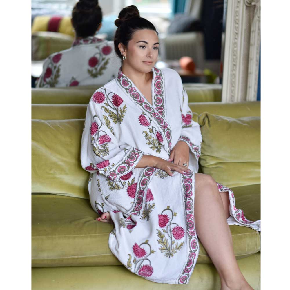 Waffle Dressing Gown - Powell Craft