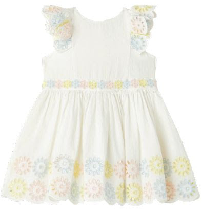 Pastel Embroidered Flowers Dress - Stella McCartney